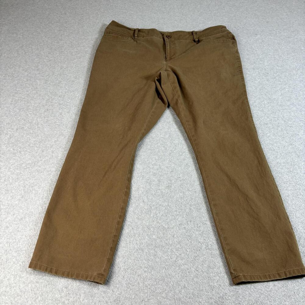 Lauren Ralph Lauren Pants Women 18 Brown Chino Straight Ankle Stretch Heritage